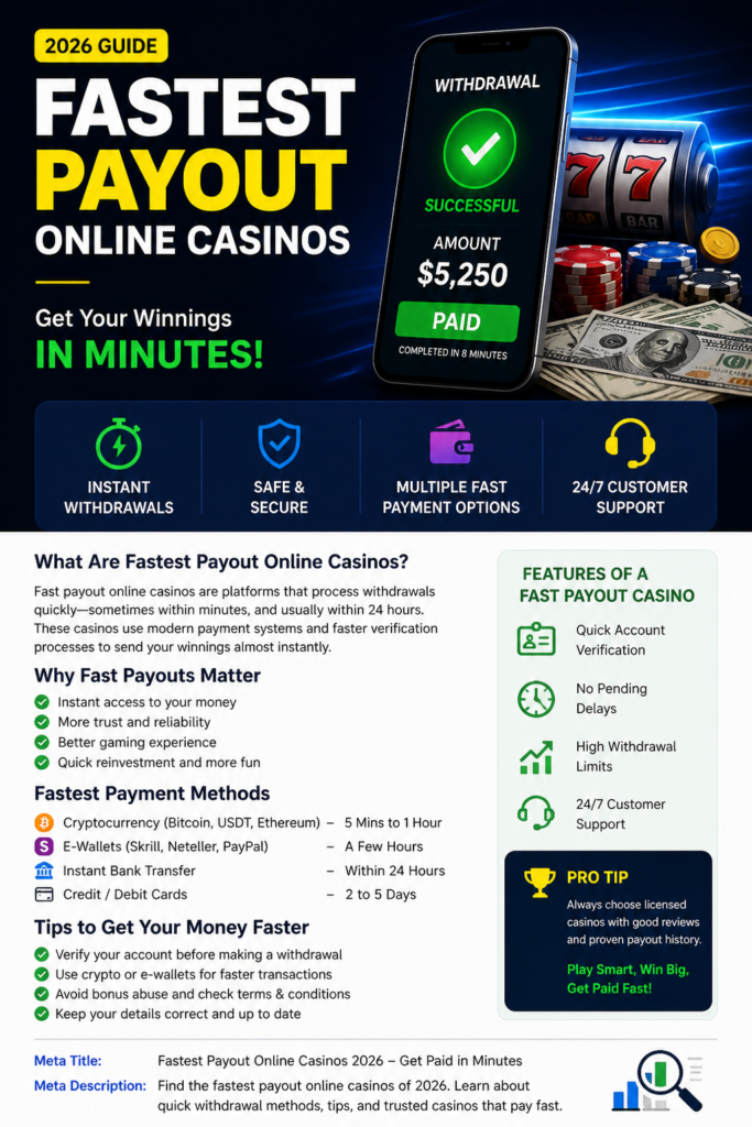 fastest payout online casinos